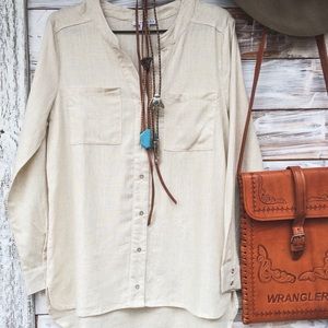 White Linen Button Down